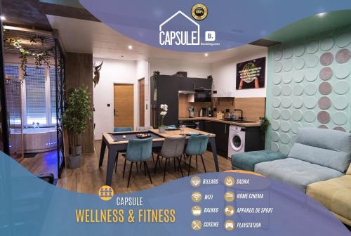 Valenciennes Apartment | Capsule Wellness - sauna - balneo - machine de sport privatif - PS5 - 2 chambres
