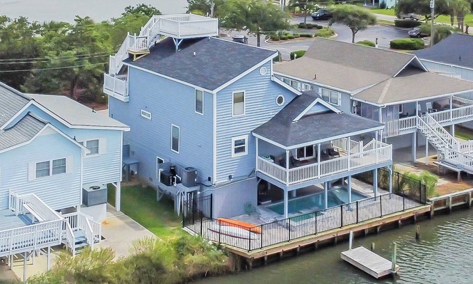 Cherry Grove Beach House | Captain's Cove - Pool, Rooftop and Inlet Views