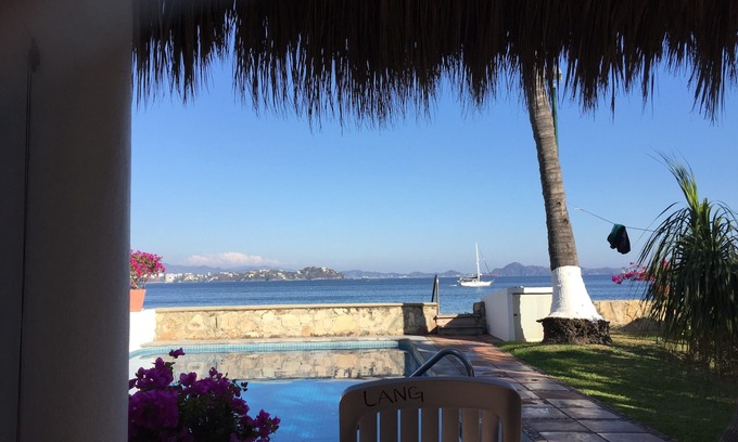 Manzanillo House | Casa Lang 4 BR/Bath pool on flat calm beach steps to restaurants in secure area.