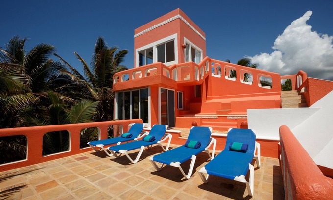 Akumal Villa | Casa Luna amazing Ocean Front House in Akumal Riviera Maya Mexico