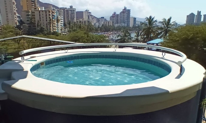 Historic Center Apartment | (Cascadas) Oceanfront Balcony Private Heated Pool