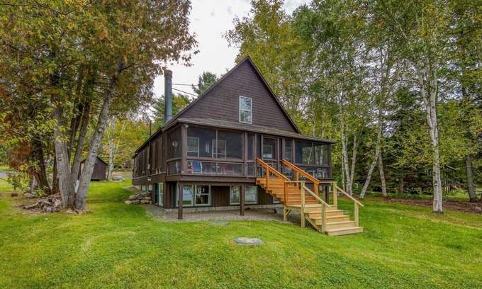 Rangeley House | Casino - Cabin in the Barker Loop Cottage with it's own private, sandy beach!