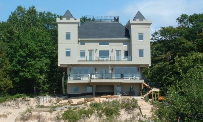 Shelby House | Castle on Lake Michigan near Silver Lake Dunes