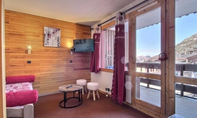 Belle Plagne Apartment | Central divisible studio for 4 people with balcony in Belle Plagne