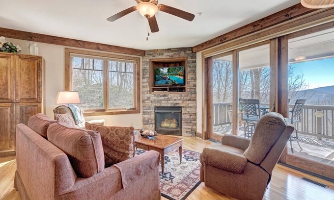 Boone House | Chalakee Lodge CB-1: Gated Resort, Indoor/Outdoor Pools and Hot Tub, Resort Hot Tub, Fitness, Gas.