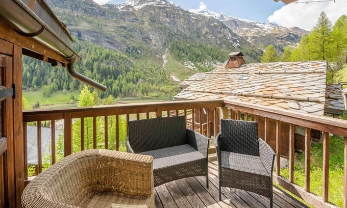 Les Brevieres Ski Chalet | Chalet, 200m from ski slopes, view mountain, terrace, balcony, fireplace or stove, tv, ski locker
