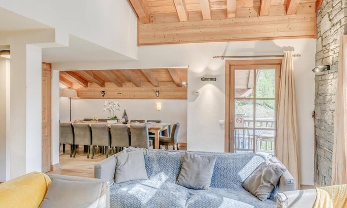Les Brevieres Ski Chalet | Chalet, 200m from ski slopes, view ski slopes, terrace, balcony, fireplace or stove, tv, ski locker