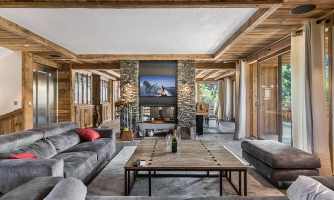 Meribel Village Ski Chalet | Chalet, 300m from ski slopes, swimming pool, hammam, terrace, fireplace or stove, parking, tv