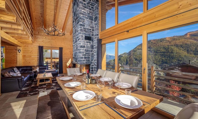 Riddes Ski Chalet | Chalet Amerhone - Luxury chalet With Jacuzzi