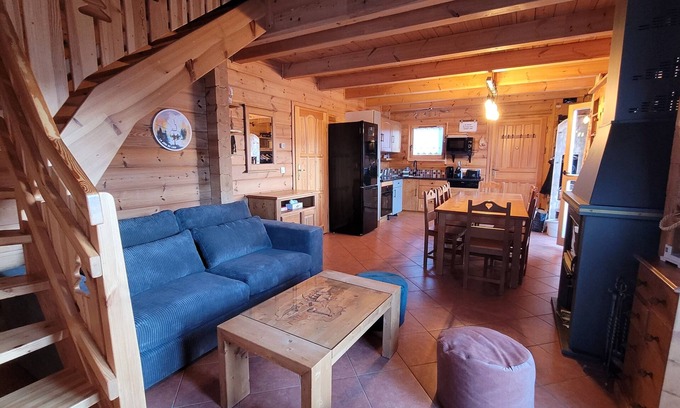 Le Devoluy Ski Chalet | Chalet Aneloup exceptional view at Joue du loup