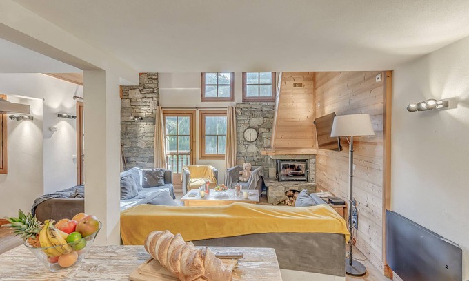 Les Brevieres Ski Chalet | Chalet for 12, 6 rooms, 6 baths, balcony, fireplace, parking, wifi