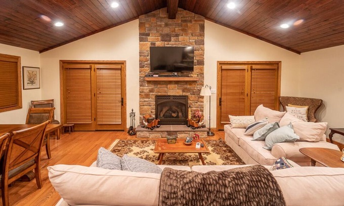 White Cabin | Champion Charmer - Spacious Backyard w/ Grill