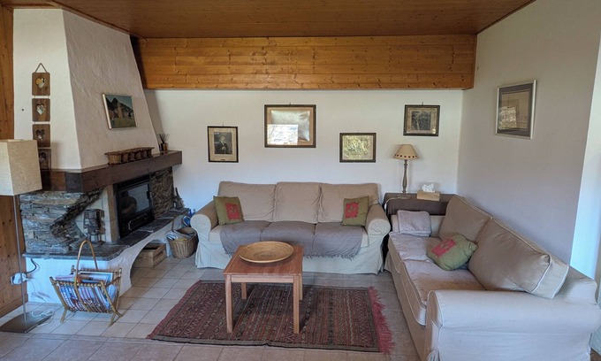 Saint-Gervais-les-Bains Apartment | Charming duplex apartment in the heart of the village: view, quiet, fireplace and sauna