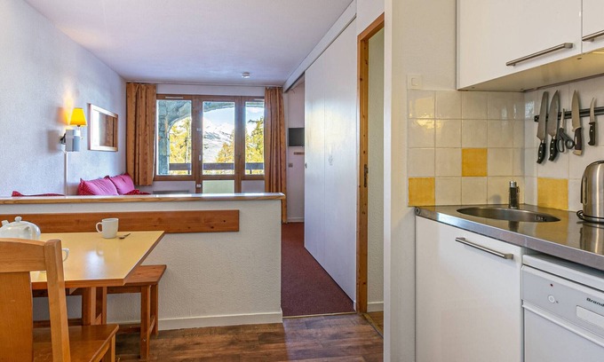 Bellentre Apartment | Charming 2-room apartment in La Plagne for 4 people with balcony, near slopes and shops