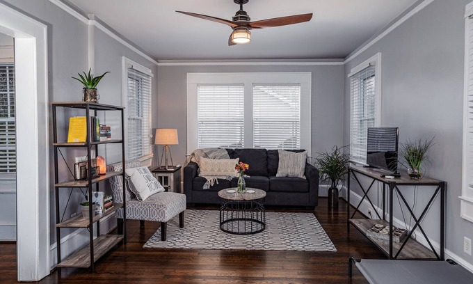 Sans Souci House | Charming 2BR with Fireplace, Pets, Close to Furman