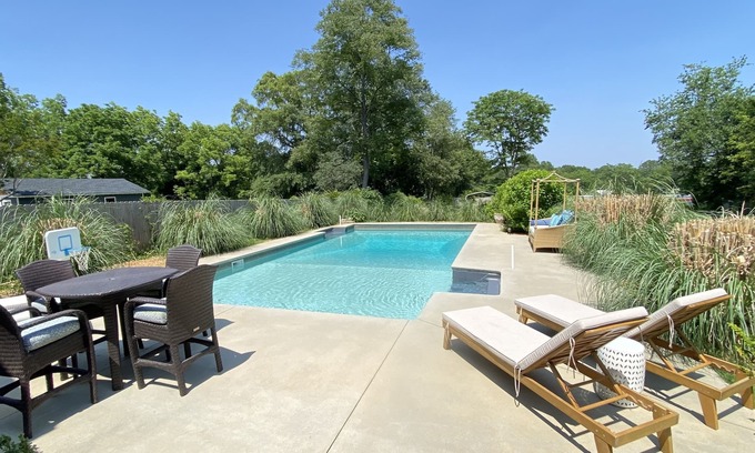 Travelers Rest House | Charming Bungalow On Main St & the Swamp Rabbit Trail with Private Pool