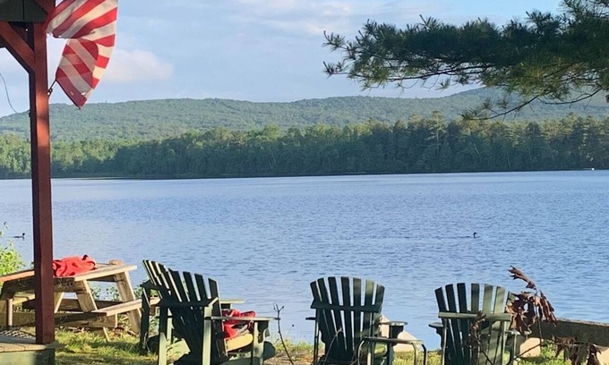 Belmont Cabin | Charming Camp on Water's Edge-Canoe, Loons, Turkeys, Fish and an Eagle