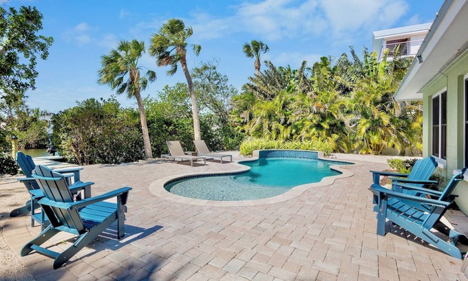 Anna Maria House | Charming Canal front Luxury home with brand-new Pool!