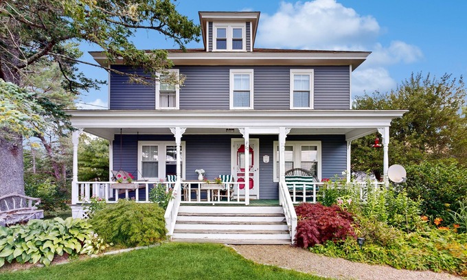 East Sullivan House | Charming Coastal Retreat with Ocean Views, Porch and Private Cabin