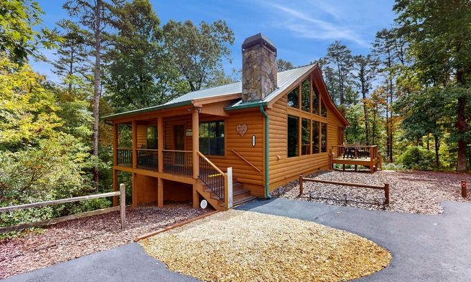 Sautee Nacoochee Cabin | Charming Getaway with Private Hot Tub, Sauna, & Pretty Mountain Views