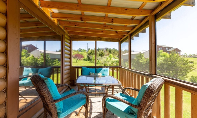 Sevierville Cabin | Charming Lakefront Cabin w Fireplace, Grill, Firepit + Yard Games