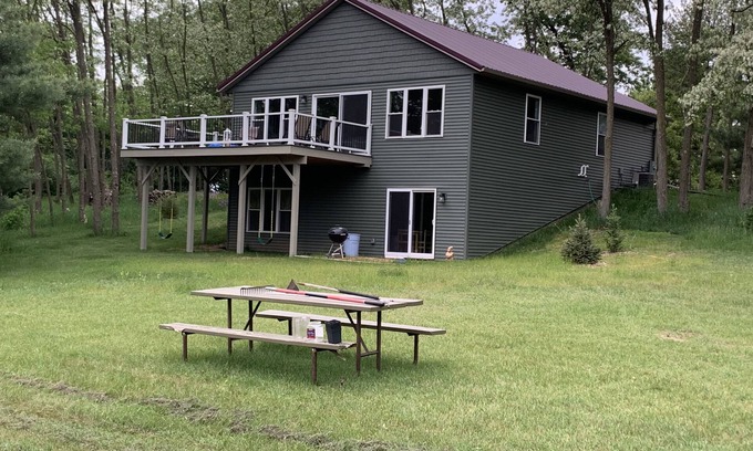 Wautoma House | Charming new house on 6 acres across from Silver Lake