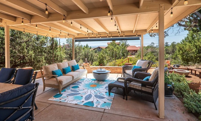 West Sedona House | Charming Ranch-Style Home with Hot Tub, EV Charger and Fireplace in West Sedona!