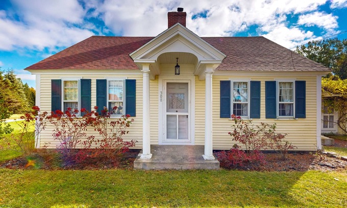 Hancock House | Charming Seaside Cottage with a Gas Fireplace, Spacious Patio, and Nearby Hiking