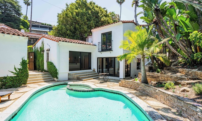 Hollywood Dell House | Charming Spanish Beachwood Canyon Home with Pool