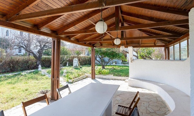 Vathianos Kampos Villa | Charming Stone House, A/C, Private Garden - Just a short walk from the Beach in Kokkini Hani Area!