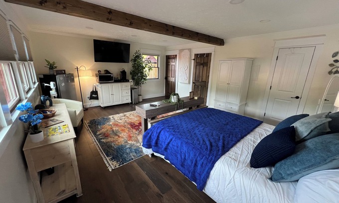 Helen Apartment | Charming studio with WiFi and AC in delightful Helen. 55 in TV and steps to town