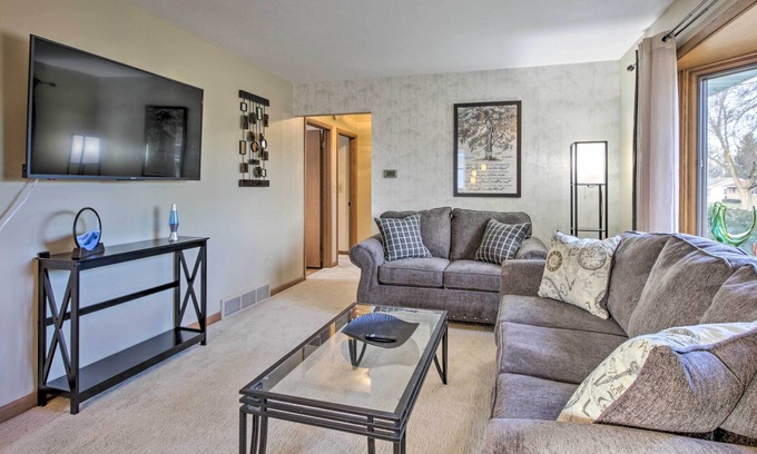 Rochester House | Cheerful Rochester Retreat w/ Yard & Workout Room!