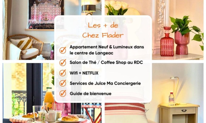 Langeac Apartment | Chez Flader - Le Rose des Bois - Neuf & Moderne Centre De Langeac