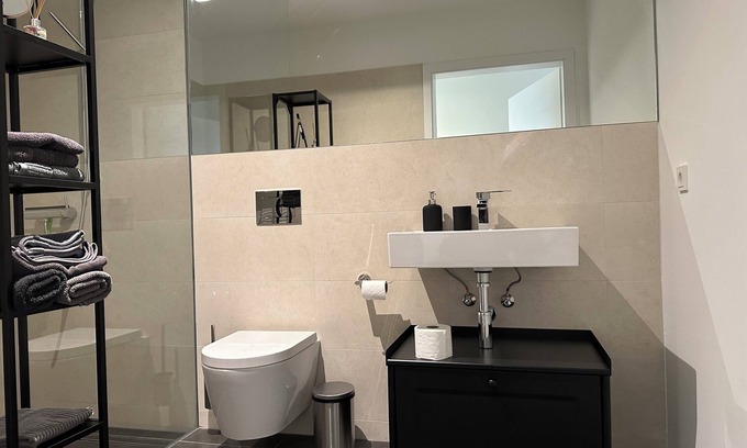 Attendorn Apartment | Chic apartment in a central location with a large balcony and views over the city