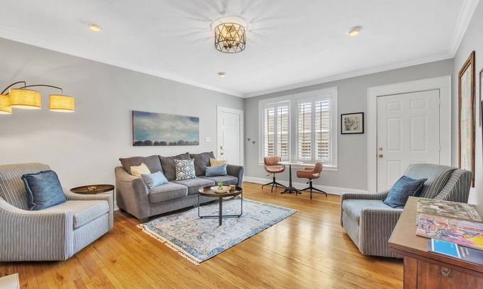 Greenville Downtown Apartment | Chic Downtown 2BR Condo walk to The Well Arena
