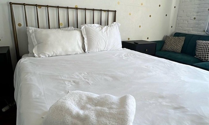 Rampart Village Apartment | Chic Polka Dot Haven Near DTLA!