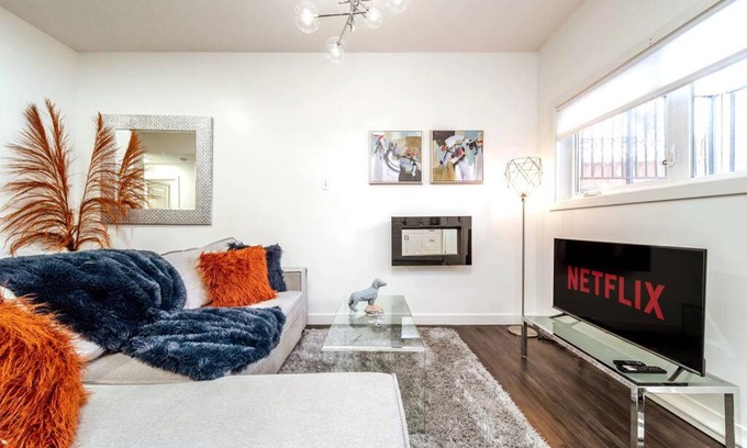 Jasper Place Apartment | Chic Suite - Long Stays - King Bed - Fireplace & WiFi