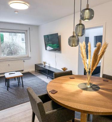 Sudostviertel Apartment | City Apartments Essen for up to 6 person with 4K TV and kitchen