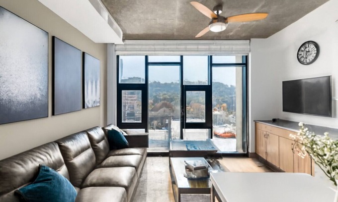 Five Points South Apartment | City Views 2BR | Floor-to-Ceiling Windows