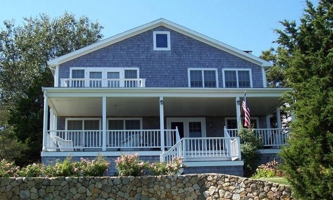 East Chop House | Classic Marthas Vineyard Summer Home: Ocean Views, Steps to Beach and Oak Bluffs