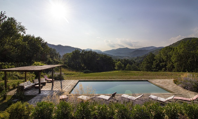 Nozanno House | Classic Tuscan Farmhouse with large fenced pool in hills near Lucca, sleeps 14