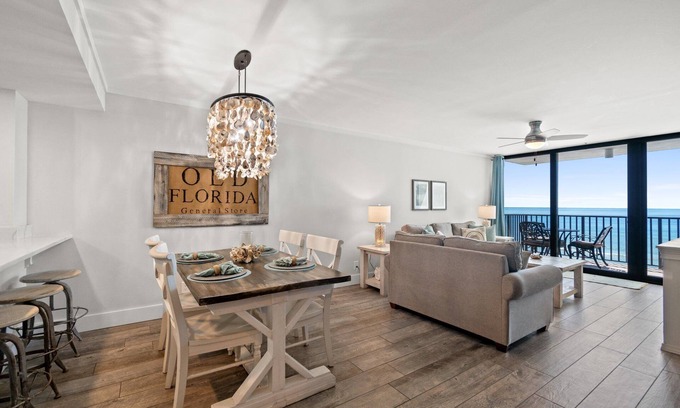 Thomas Drive Condo | Coastal Chic! Gulf Front! FREE Beach Chairs! PW604