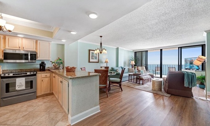 Arcadian Shores Condo | Coastal Luxury Escape! Amazing Ocean Views!