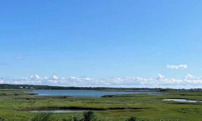 Wells Condo | Coastal modern 2-bedroom condo in lovely Wells with water views