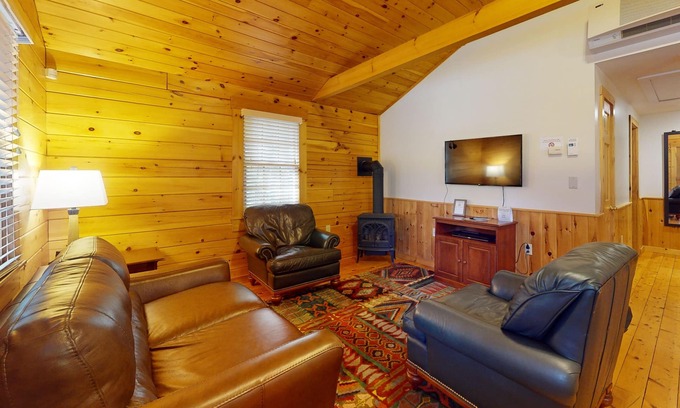 Northport Cabin | Comfort meets adventure in this dog-friendly cabin w/fireplace, kitchen & more