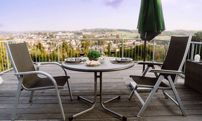 Ennepetal Apartment | Comfort vacation apartment with large roof terrace and panoramic view