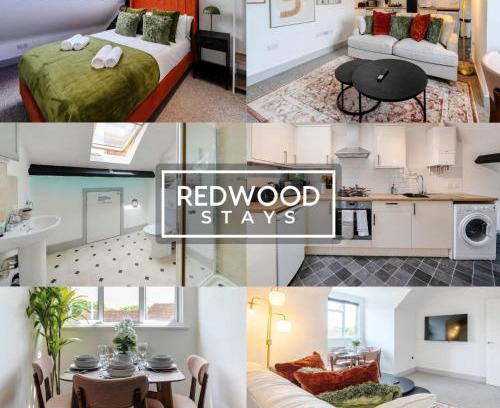 Rushmoor District Apartment | COMFORTABLE AND HOMELY 1 BEDROOM 1 BATHROOM SERVICED APARTMENT WITH FREE PARKING, FREE WiFi AND NETFLIX, PERFECT FOR BUSINESS STAYS, FAMILIES, RELOCATIONS, EXTENDED STAYS, AND EMERGENCY ACCOMMODATION by REDWOOD STAYS