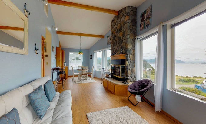 Port Orford House | Comfortable, dog-friendly house in town with ocean and Humbug Mountain views