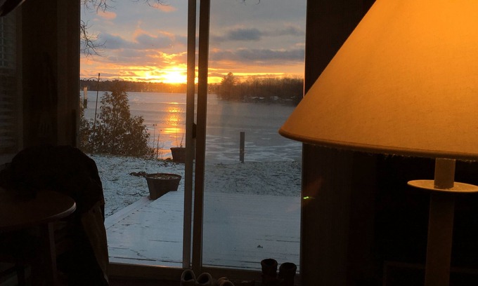 Newaygo Cottage | Comfortable water front cottage with spectacular views and memorable sunsets.