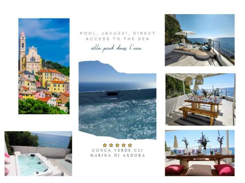 Andora Apartment | Conca Verde c21- BEACH FRONT little villas POOL, private JACUZZI sea view
